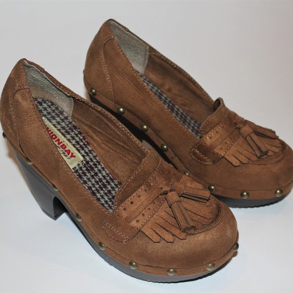 UNIONBAY Shoes - Unionbay Nicolette Studded Loafer Heels Shoes 7